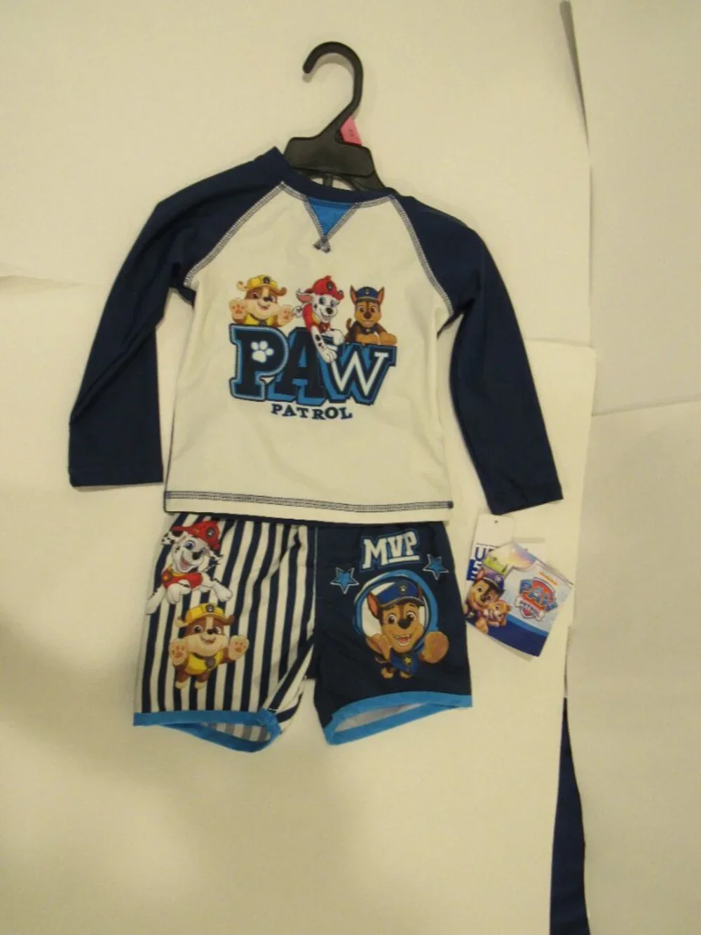 NEW BOYS 18 MONTHS 2-PIECE UPF 50+ SWIM SET-LICENSED PAW PATROL